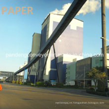 Transportador de banda de curvatura de plan de larga distancia / Coneyor de banda curvada Aplicación en industrias de papel